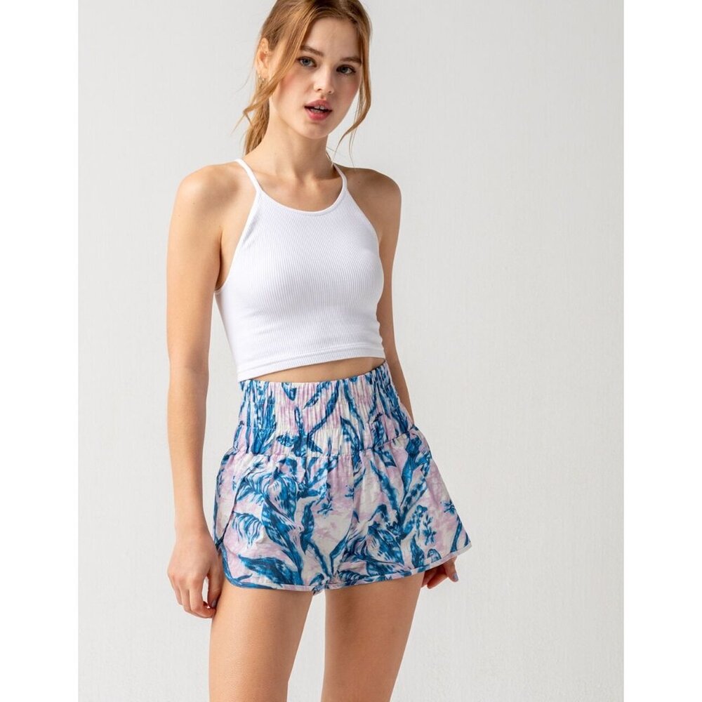 Free People FP Movement The Way Home Shorts in White Combo - Sz S - New